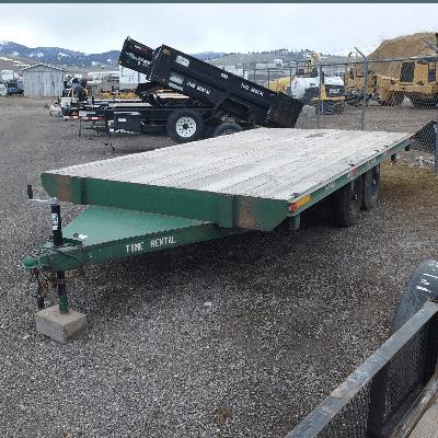 Rental store for flatbed trailer 8 foot x16 foot 14k gvw in the Missoula area