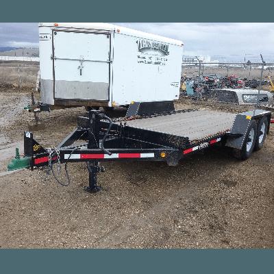 Rental store for equipment trailer 16 foot black tilt 14k in the Missoula area